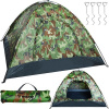 Deminas | Turistický maskáčový stan pre 4 osoby s moskytiérou