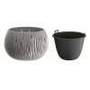 kvetináč 23,8cm BOWL SANDY DSK240-405U sivý plastový PROSPERPLAST