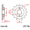 JT Reťazové koliečko JT JTF 736-15RB 15T, 520 pogumované