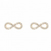 DANIEL WELLINGTON oceľové náušnice Mirelle Infinity Gold DW00401614