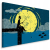 Obraz na plátne Fishing Mesiac Retro 90x60 (Obraz na plátne Fishing Mesiac Retro 90x60)