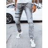 Sivé džínsové jogger nohavice so zipsami UX4039 S