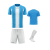 Futbalová sada Givova Kit Stripe pre celé mužstvo, od 12 ks, svetlomodrá/ biela počet ks v sade: 20 hráčskych setov