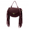Dámska kožená kabelka Luka 25-065 DOLLARO bordovej farby 20 x 15 x 8 cm
