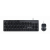 GEMBIRD Klávesnica Gembird KBS-UM-04, myš súčasťou balenia, univerzálna USB, QWERTY, americká angličtina, či