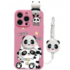 Pink Panda 3D zadný kryt pre Apple iPhone XR