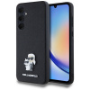 Puzdro Karl Lagerfeld Saffiano Karl&Choupette Pin pre Samsung Galaxy A35 - čierne (Puzdro Karl Lagerfeld Saffiano Karl&Choupette Pin pre Samsung Galaxy A35 - čierne)
