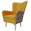 Krídlové kreslo CARMO retro GLAMOUR škandinávske (Krídlové kreslo CARMO retro GLAMOUR škandinávske)