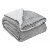 Fleecová deka 51496, 2-stranná, nadýchaná deka, šedá, 220 x 240 cm