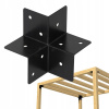 Rohová spojka pre hojdačku pergoly altánku 90x90x90 mm - čierna