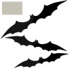 Halloweenska dekorácia netopier Sada čiernej fólie x 3 ozdoby Dekorácie (Netopier - dekoračná sada 3 ks. Malatec 22004)