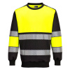 PORTWEST HI-VIS PW376 / Reflexná mikina - HV žltá/čierna XXL