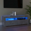 zahrada-XL TV skrinka s LED svetlami betónová sivá 120x35x40 cm 804314