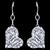 Silver.ag Náušnice strieborné, srdce E1389