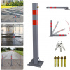 Skladací stĺpik na parkovacie miesto so zámkom a reflexnými pásikmi 70 cm