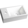 Sapho Small umývadlo 40x22 cm obdĺžnik klasické umývadlo-umývadlo na nábytok-pultové umývadlo biela AR400