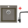Sinks VIVA 455 Truffle + Elka čierna matná