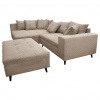 MID.YOU ROHOVÁ SEDACIA SÚPRAVA, textil, svetlohnedá - Online Only obývacie izby - 001628000323
