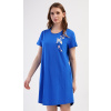 Vienetta Dámske domáce šaty s krátkym rukávom Kvety Farba: Modrá, Veľkosť: XL