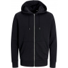 JACK & JONES 3907 / Unisex mikina na zips - black XL
