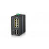 Zyxel RGS200-12P,12-port Gigabit WebManaged switch: 8x GbE + 4x SFP,PoE (802.3at,30W),Power budget 240W,DIN rail/W (RGS200-12P-ZZ0101F)