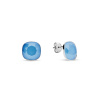 Náušnice so Swarovski Elements štvorec 10 mm Busso K447010SB Summer Blue