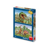 Dino SÚBOJ DINOSAUROV 2x48 Puzzle