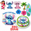 DIGITÁLNA TLAČ Jedlý obrázok na tortu STICH STITCH STICZ LILO + POSTAVY TEXT 12