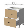 Casarredo Kuchynská skrinka so zásuvkami 60, Craft LD11S6082, korpus grafi
