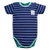 Eevi Body s krátkym rukávom STATKI modré prúžky - 86