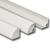 MCLED Profil AL 16x16mm, RS rohový, mléčný difuzor, komplet, 3m