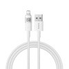 Baseus Dátový Kábel Displej 2 USB na Lightning Rýchle Nabíjanie Digitálny Displej 2.4A 1m Mesačná Biela