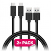 CONNECT IT Wirez USB-C (Type C) -> USB-A, USB 3.1 Gen 1, černý, 1 m (2 ks v balení) CCA-5006-BK