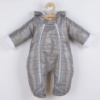 Zimná dojčenská kombinéza s kapucňou a uškami New Baby Pumi grey 68 (4-6m)