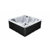 Lovia vířivá vaňa pre 5 osob 220x220x88 cm - L501 Opláštění: Blackstone, Barva akrylátu: White Marble