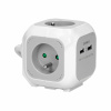 Orno 4-cestná predlžovacia šnúra 2P+Z, 2xUSB nabíjačka, 1,4m H05VV-F 3x1mm?, sivo-biela
