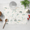 Biante Detské bavlnené prestieranie na stôl Sandra SA-688 Morský svet zelený na bielom 35x45 cm