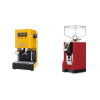 Gaggia New Classic EVO, yellow + Eureka Mignon Perfetto, CR ferrari red