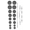 TRINFIT Činkový set PREMIUM XL kovový 100 kg