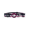 Dashi Stripes Purple & Black Cat Collar - obojok pre mačky, fialové a čierne pásiky