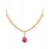 Thomas Sabo KE2294-995-10-L45V Gold-plated Necklace With Red Vintage Romance Pendant