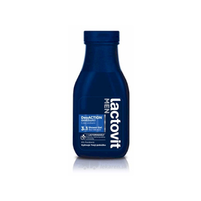 Lactovit MEN DeoACTION 3v1 Sprchový gél osviežujúci 1x300 ml