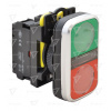 Tracon Podsvietené klasické dvojtlačidlo 1xNO+1xNC 5A 230V IP65 zelené/červené NYG3-DL