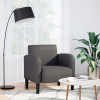 VidaXL Pohovka s opierkami sivá 54 cm umelá koža 4100531