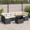 zahrada-XL Záhradný jedálenský set Čierna, Krémová 100 x 55 x 73 cm 3349802