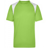 James&Nicholson Pánske funkčné tričko JN397 Lime Green XXL