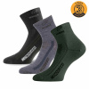 LASTING merino ponožky WKS 3-PACK, čierna+modrá+zelená