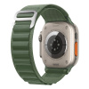 AppleMix Remienok pre Apple Watch Ultra 49 mm / 45 mm / 44 mm / 42 mm - nylon / kovová spona - tmavozelený