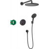 Hansgrohe Croma, sprchový systém 280 1jet s termostatom Ecostat S, matná čierna, HAN-27961670