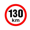 Reflexná samolepka rýchlosť 130 km, priemer 150 mm
